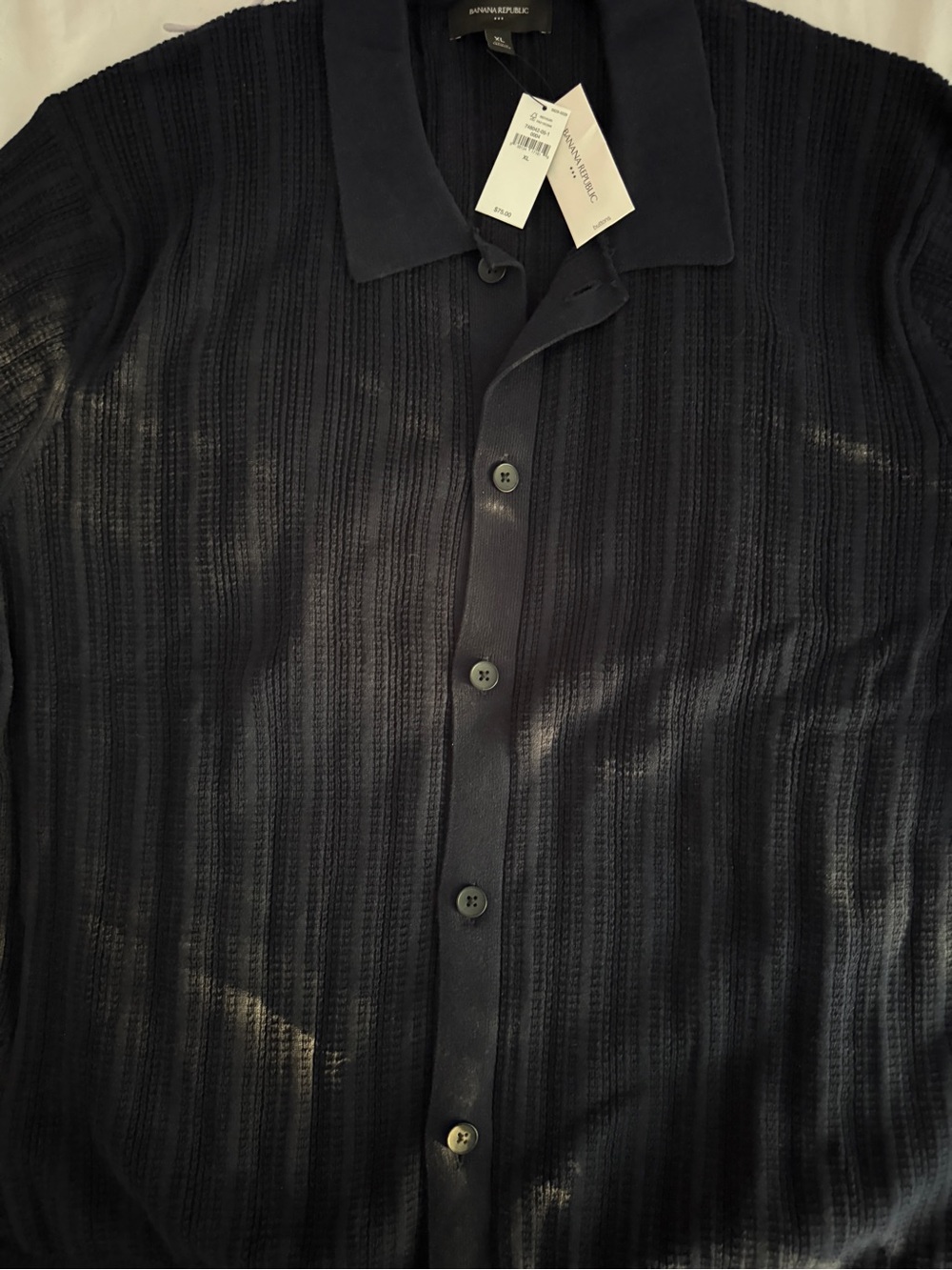 BRAND NEW WITH TAGS Men’s Banana Republic Black Ribbed Button Cardigan